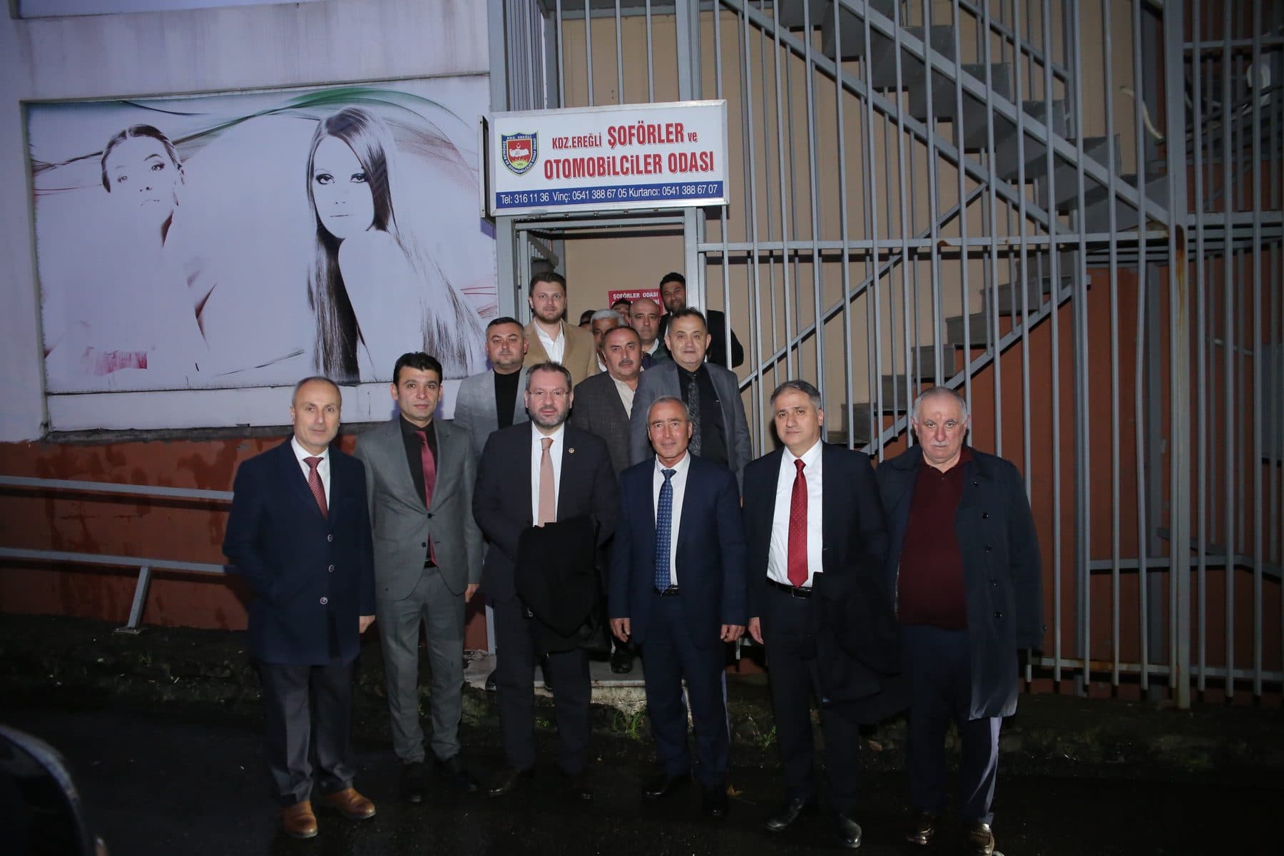 A group photo outside the Kdz. Ereğli Drivers and Motorists Chamber